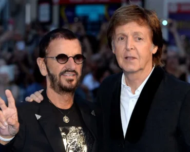 Paul McCartney and Ringo Starr performing together, celebrating their surprise new duet "Home to Us"