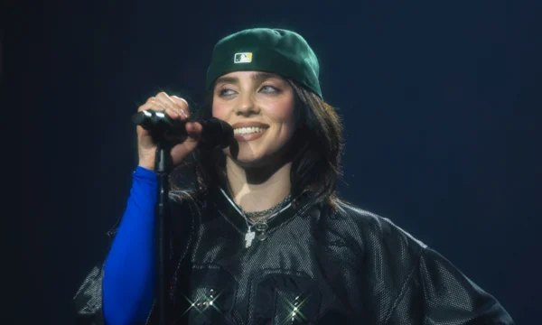 Billie Eilish speaking during a press interview, representing her most talked-about interview moments