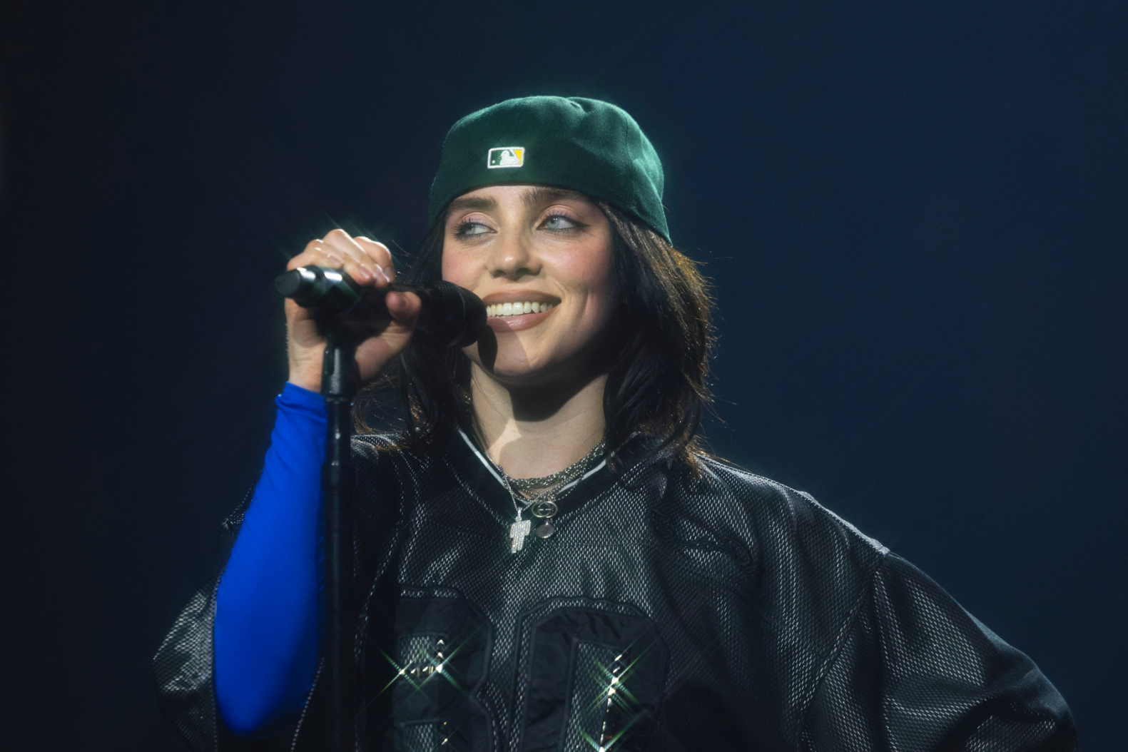 Billie Eilish speaking during a press interview, representing her most talked-about interview moments