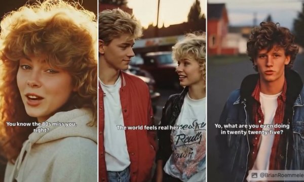 A retro-style collage referencing 90s and 2000s celebrity culture, representing Gen Z's fascination with the era