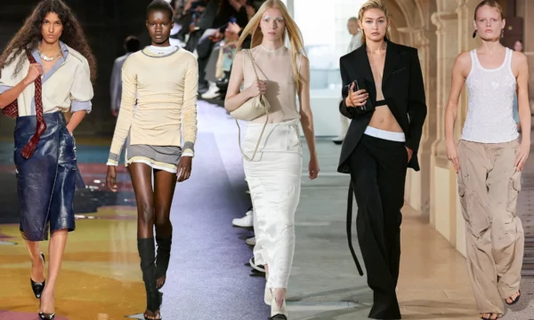 A celebrity wearing an understated, tailored outfit without visible logos, representing the rise of quiet luxury in celebrity style