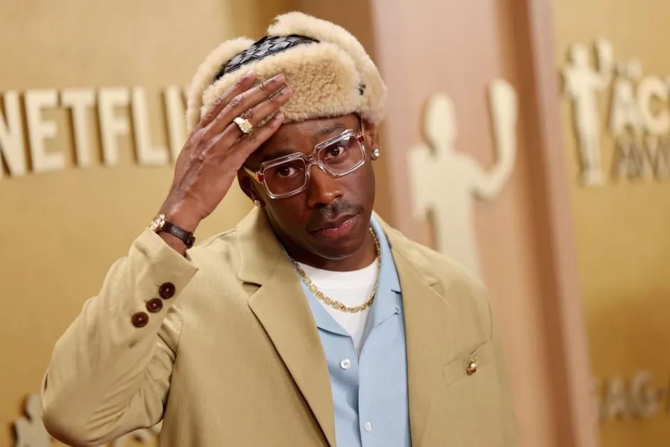 Tyler, The Creator speaking during an interview, representing his evolving public persona over the years