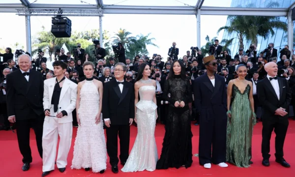 A formal red carpet look at the 2026 Cannes Film Festival, representing the event's fashion and celebrity crossover moments
