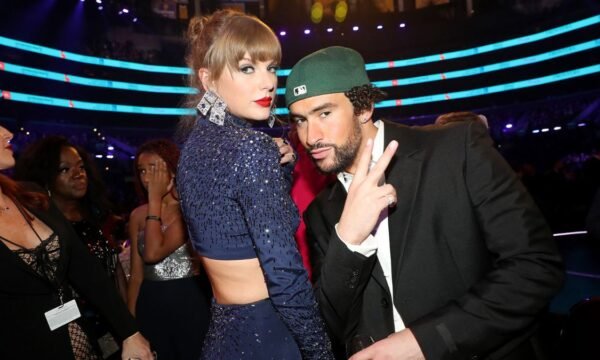 A red carpet arrival at the Emmy Awards, representing 2026's biggest music-world crossover stories heading into the ceremony
