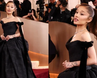 Ariana Grande's Vivienne Westwood gown at the 2026 Golden Globes, representing the ceremony's standout fashion moments