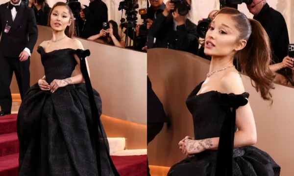 Ariana Grande's Vivienne Westwood gown at the 2026 Golden Globes, representing the ceremony's standout fashion moments