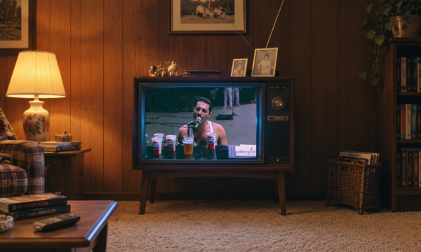 A vintage television displaying a classic music video, representing the evolution of the format as an art form