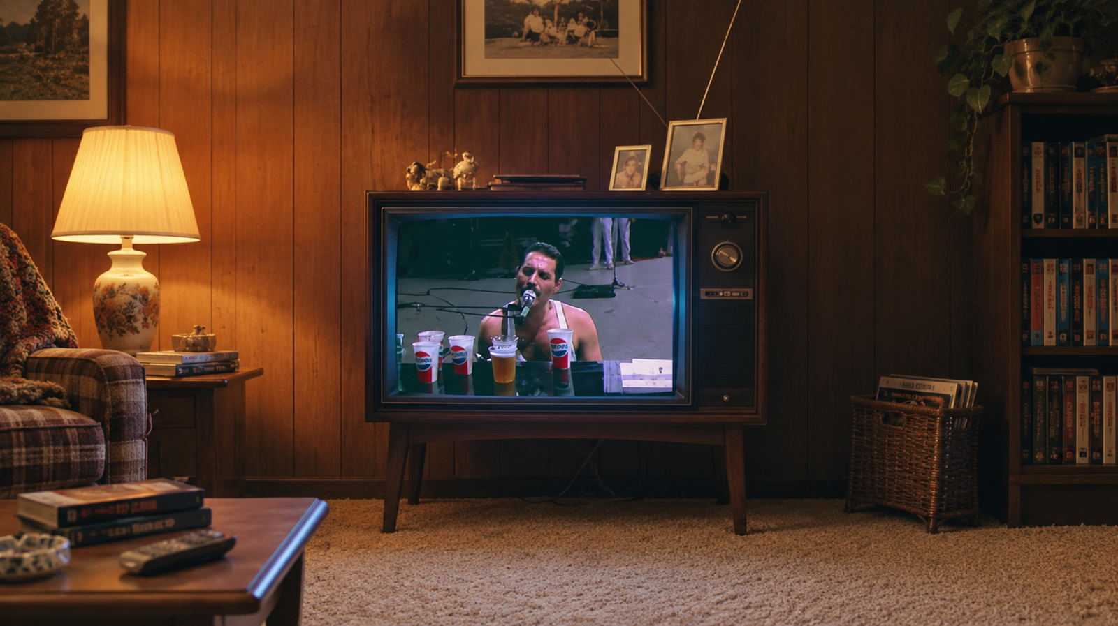 A vintage television displaying a classic music video, representing the evolution of the format as an art form