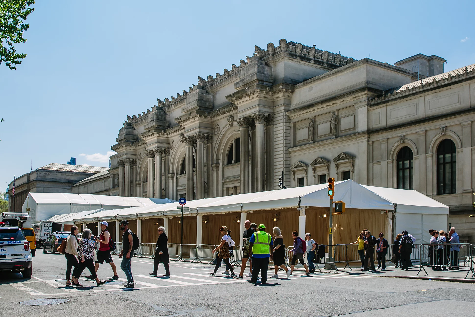 The Met Gala red carpet entrance, representing how the event's exclusive guest list is curated each year