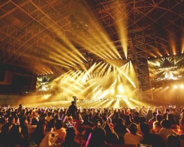 A packed stadium during a major concert tour, representing how touring has come to outweigh album sales for many artists