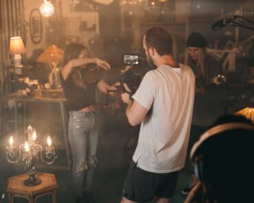 A film scene paired with a licensed song cue, representing how sync licensing revives older music for new audiences
