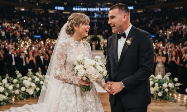 Guests arriving at Madison Square Garden for Taylor Swift and Travis Kelce's July 2026 wedding