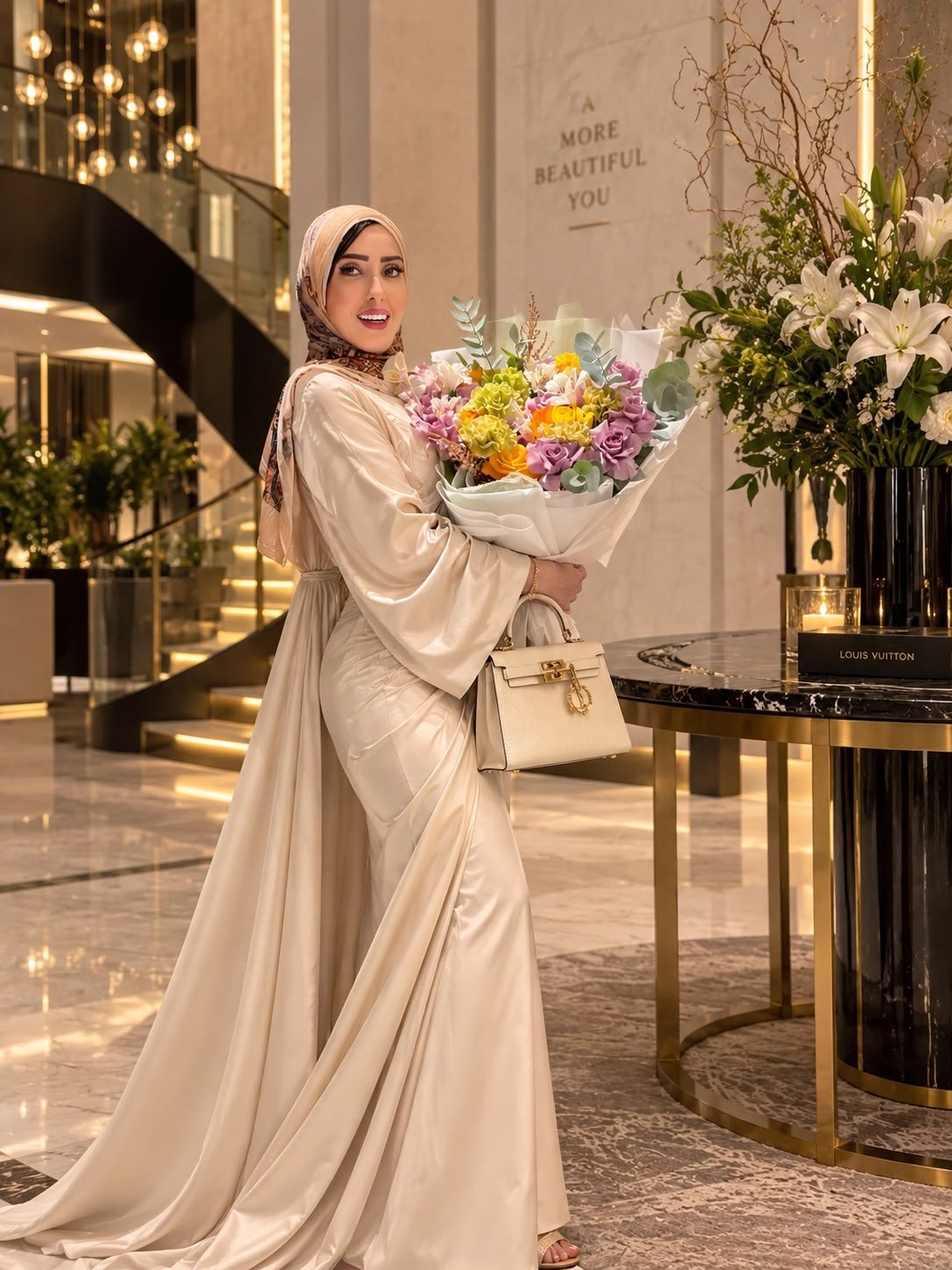 May Ahmed, founder of H&T Boutique, with one of her luxury handbag designs